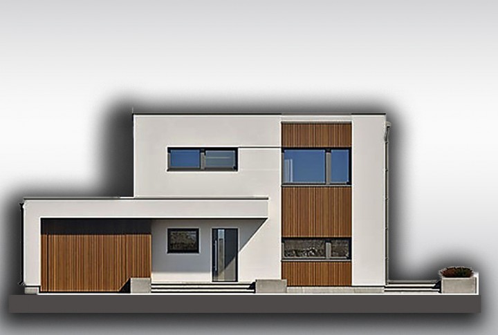 проект двух этажного дома с гаражом FNW15
